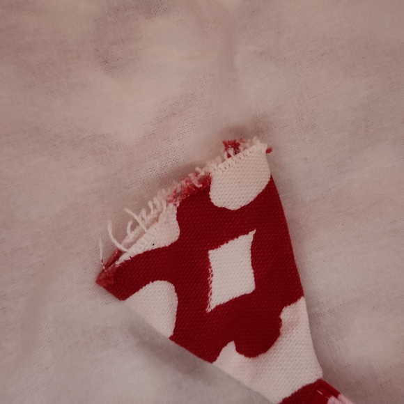 Roberta Roller Rabbit Red and White Patterned Large Tote Bag - Picture 10 of 12